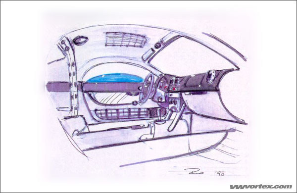 Audi MK1 interior sketches 1